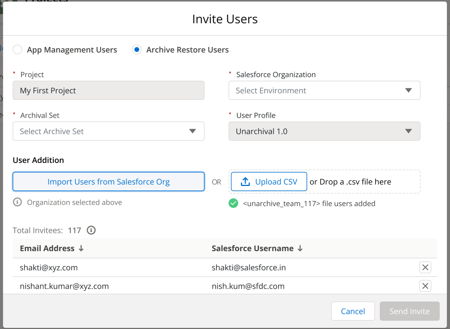 invitation-based controls