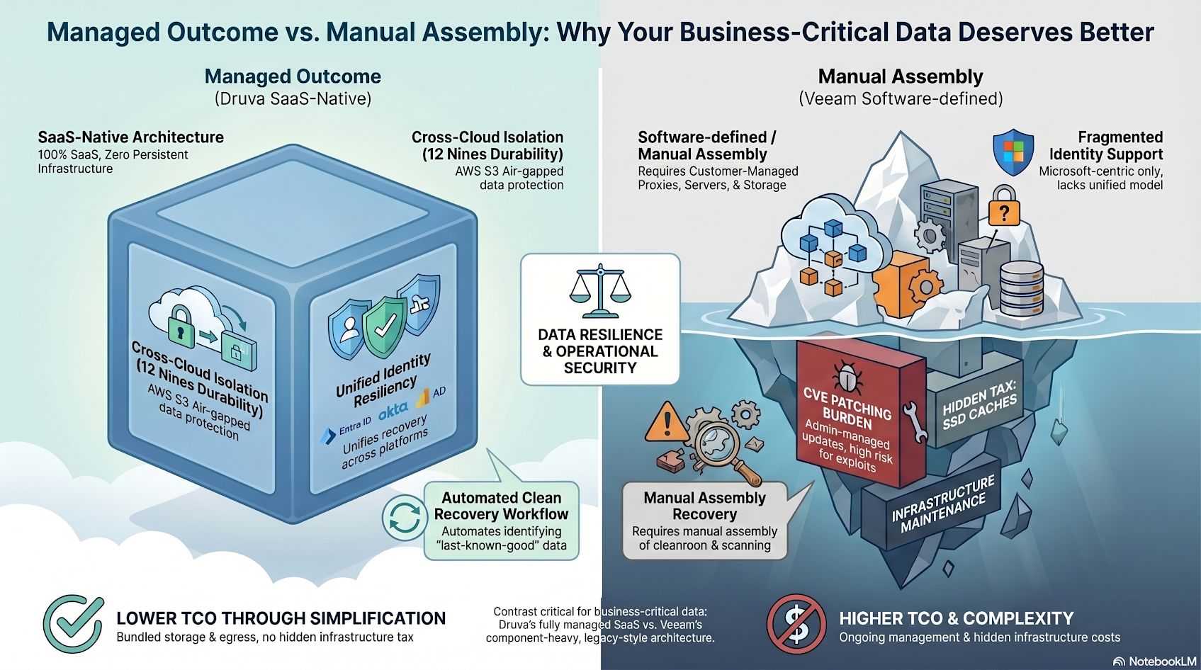 Druva vs Veeam infographic