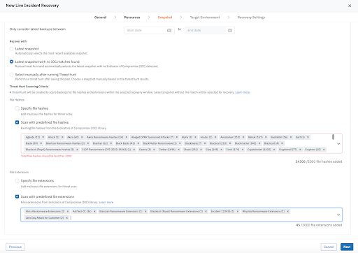 new live incident recovery