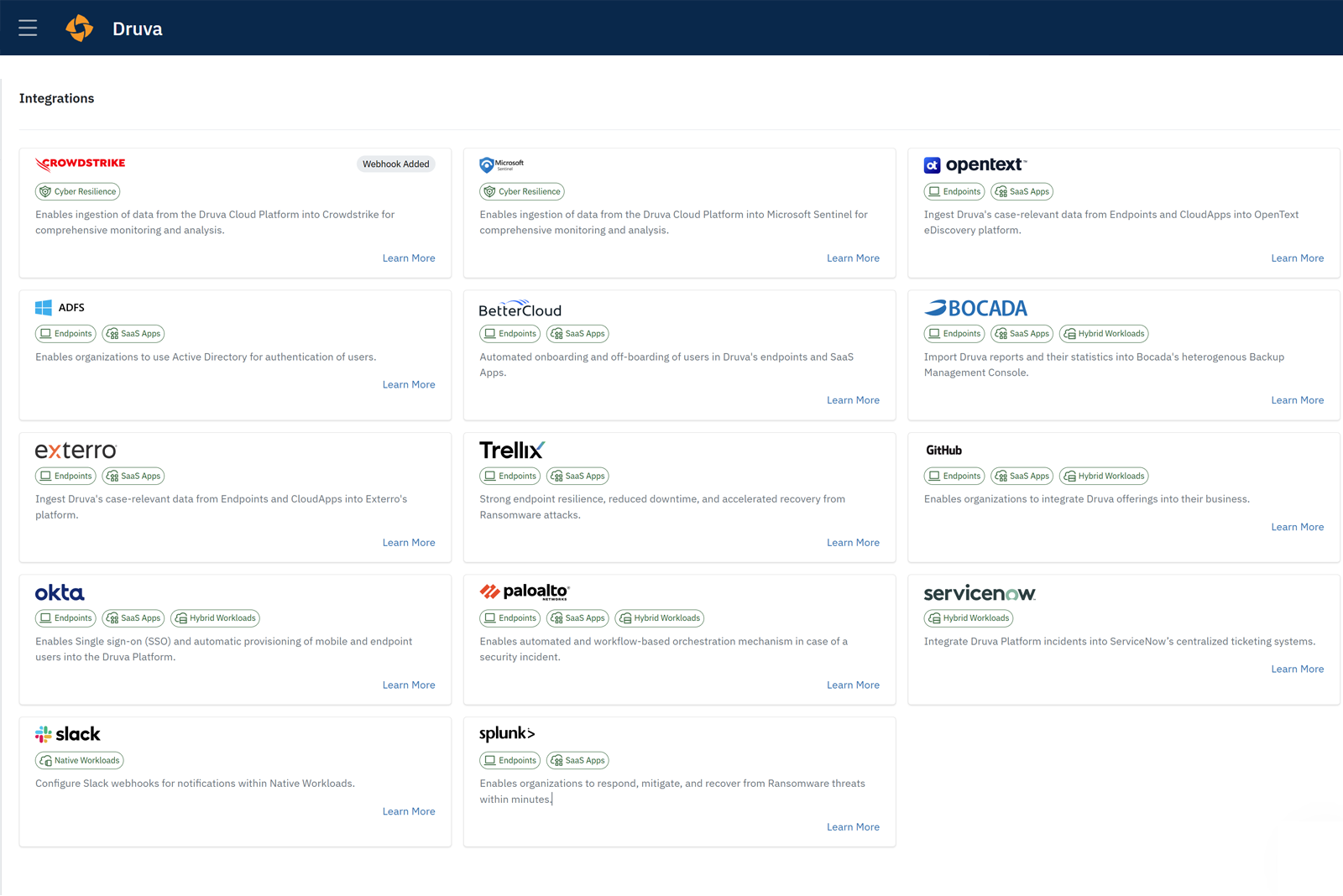 security intgerations