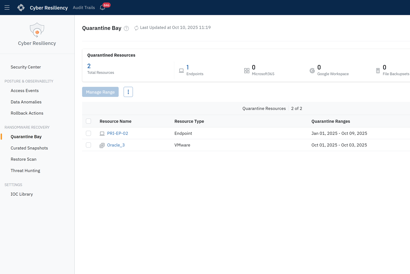 quarantine screenshot image