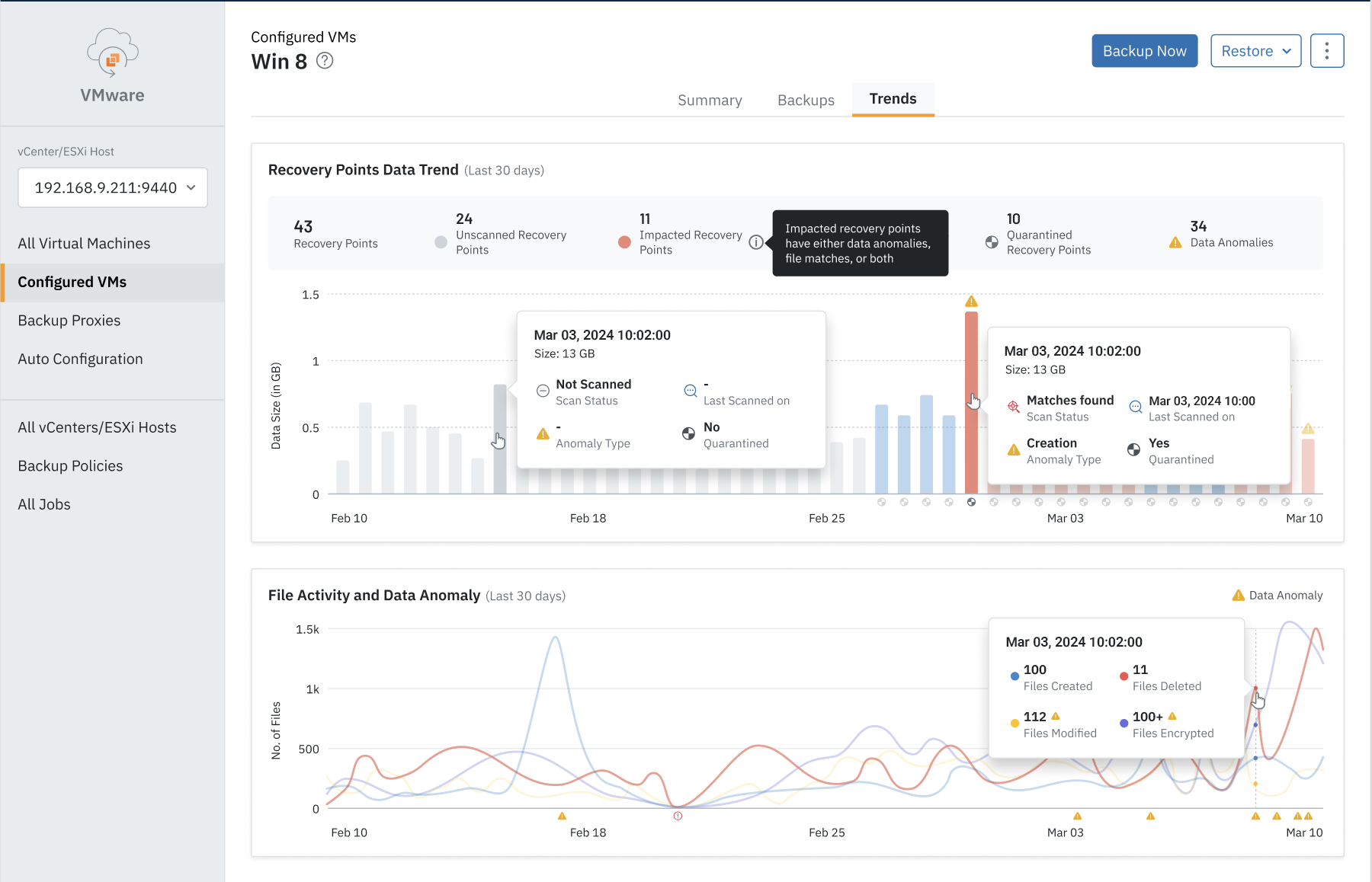 data anomaly detection screenshot