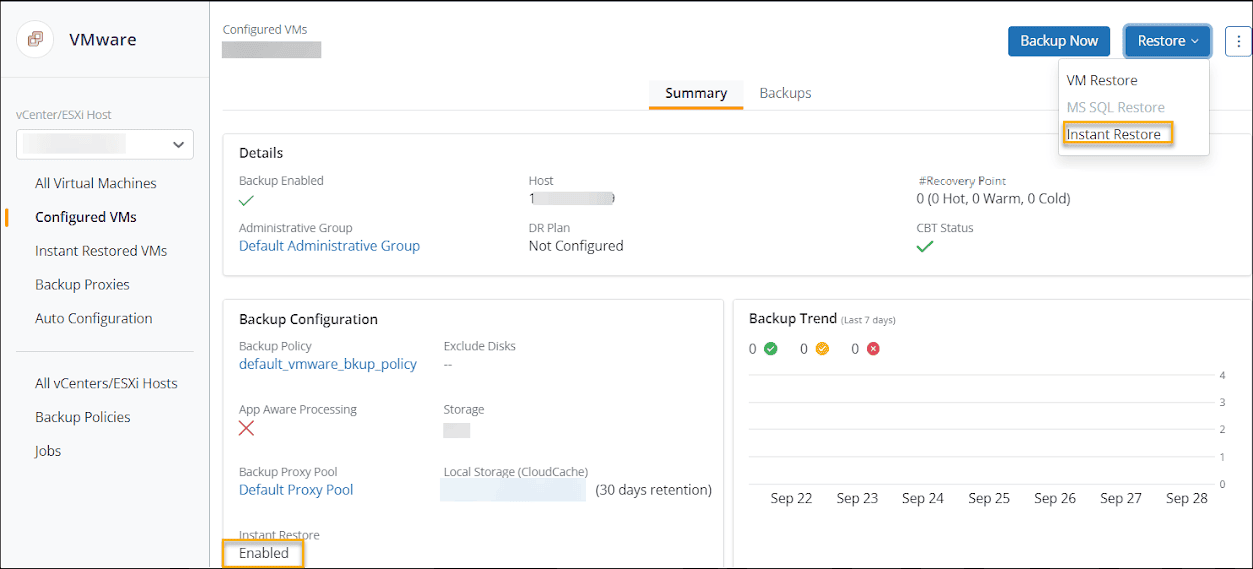 meet aggressive recovery slas screenshot
