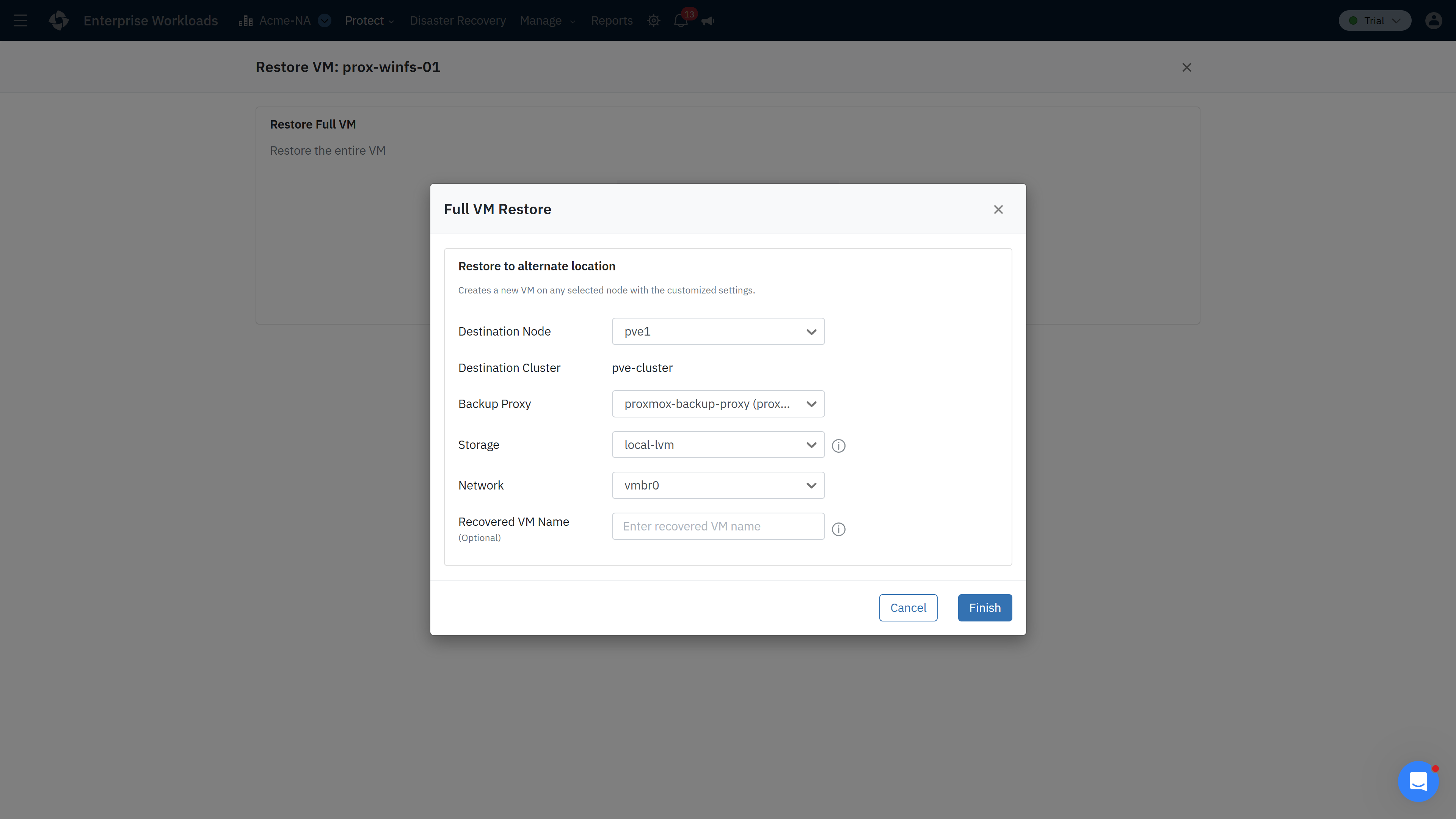 flexible recovery screenshot