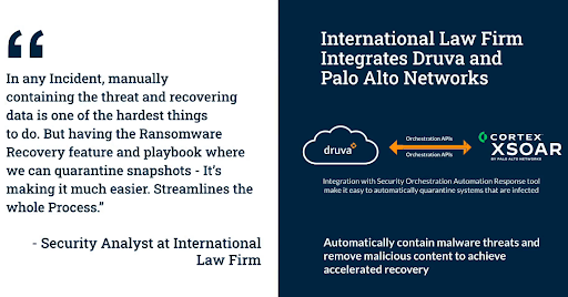 International law firm integrates Druva and Palo Alto Networks