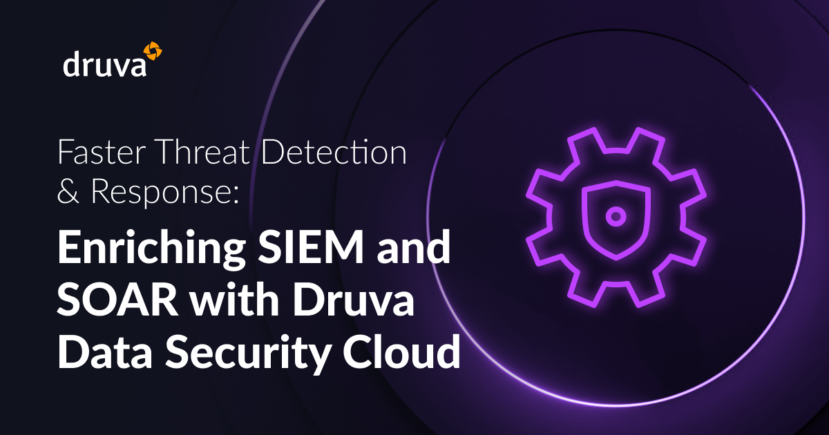 Enriching SIEM and SOAR with Druva Data Security Cloud
