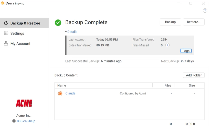 Solution Showcase: Claude Backup