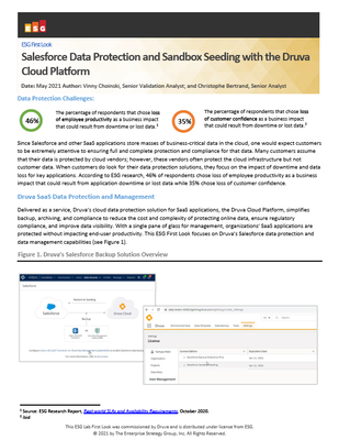 Salesforce data protection and sandbox seeding with the Druva Cloud Platform