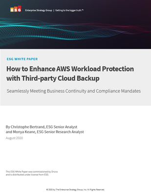 How to enhance AWS workload protection with third-party cloud backup