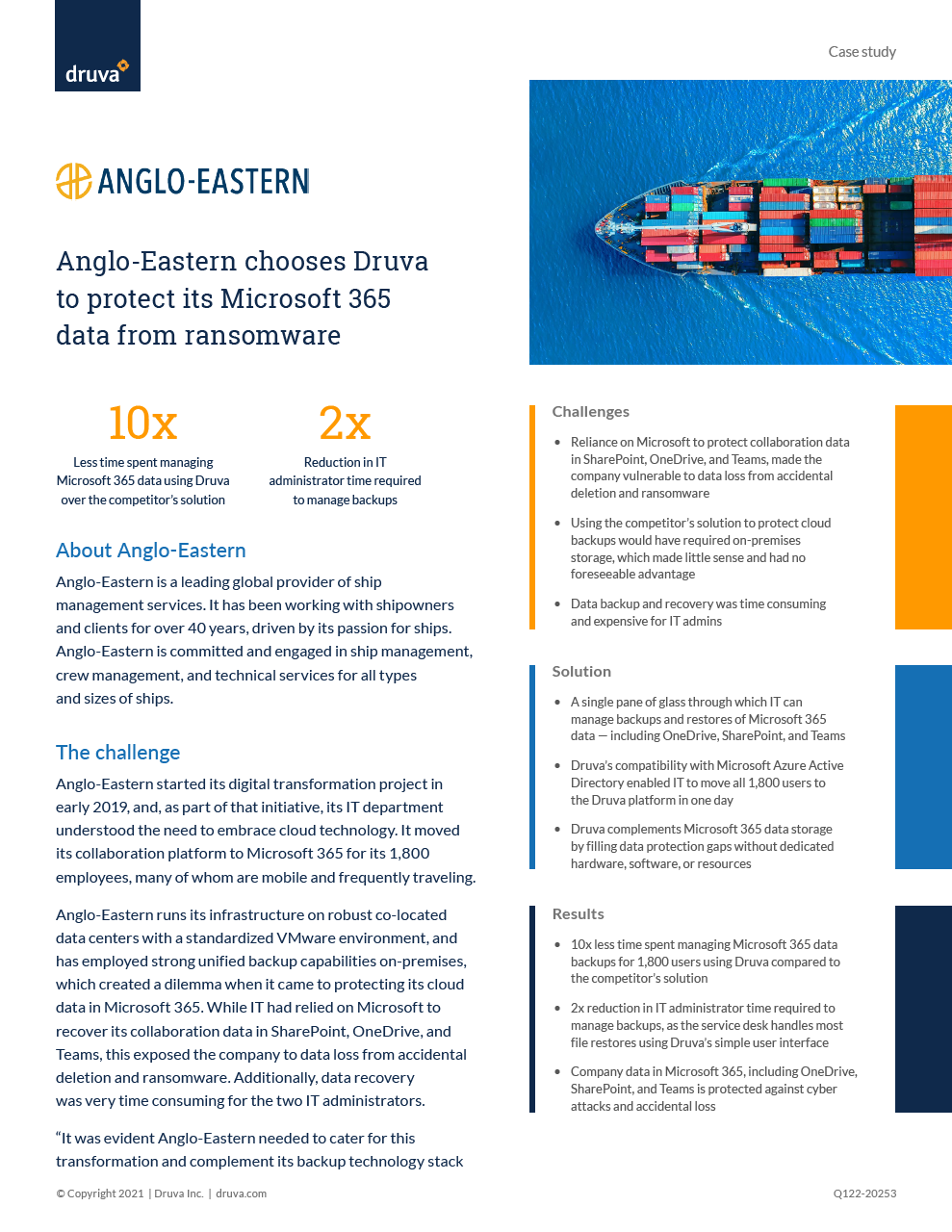 Anglo-Eastern chooses Druva to protect Microsoft 365 data from ransomware