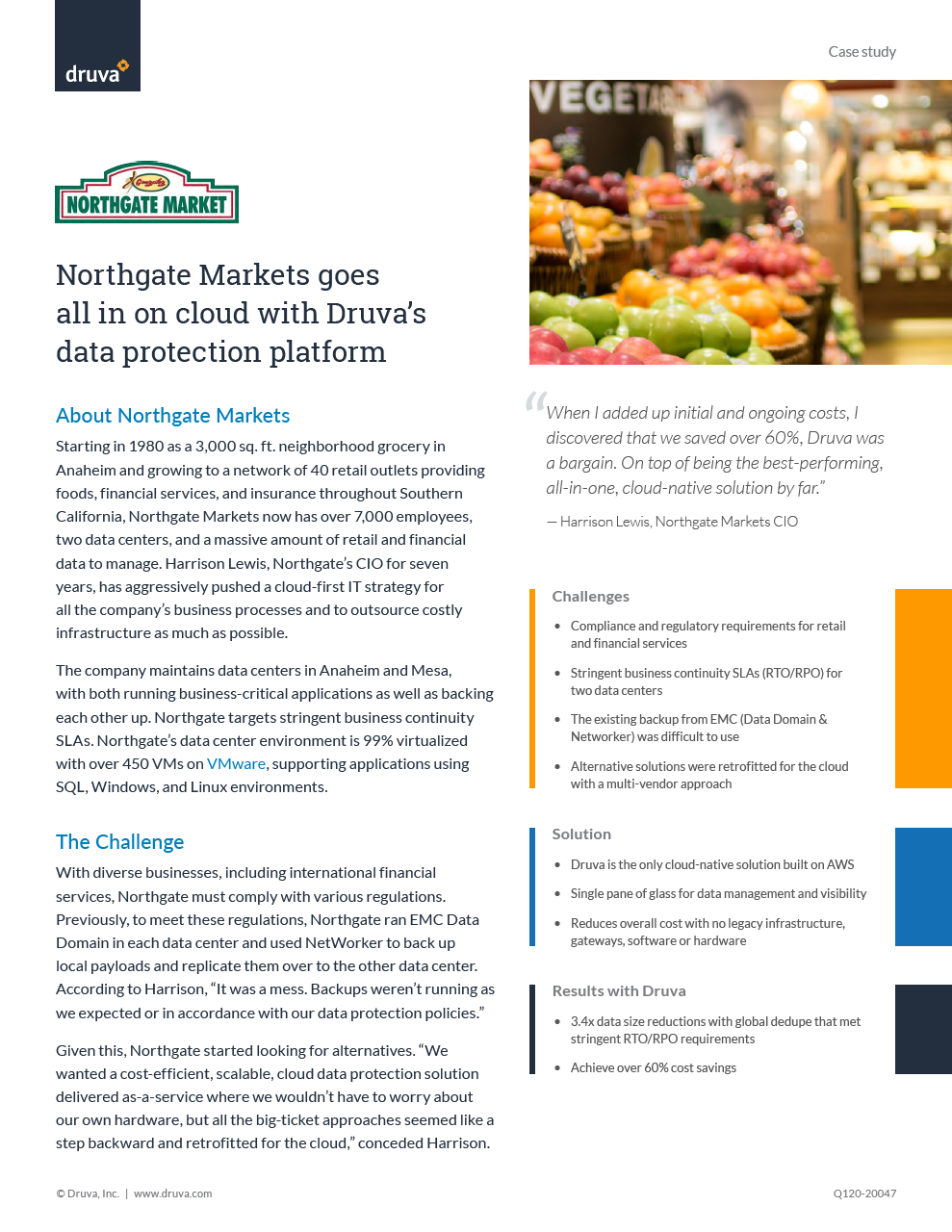 Northgate Markets goes all in on cloud with Druva's data protection platform