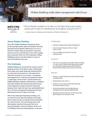 Phillips Distilling’s Data Management Transformation Using Druva