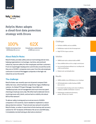 RelyOn Nutec’s Journey to Cloud-First Data Protection with Druva