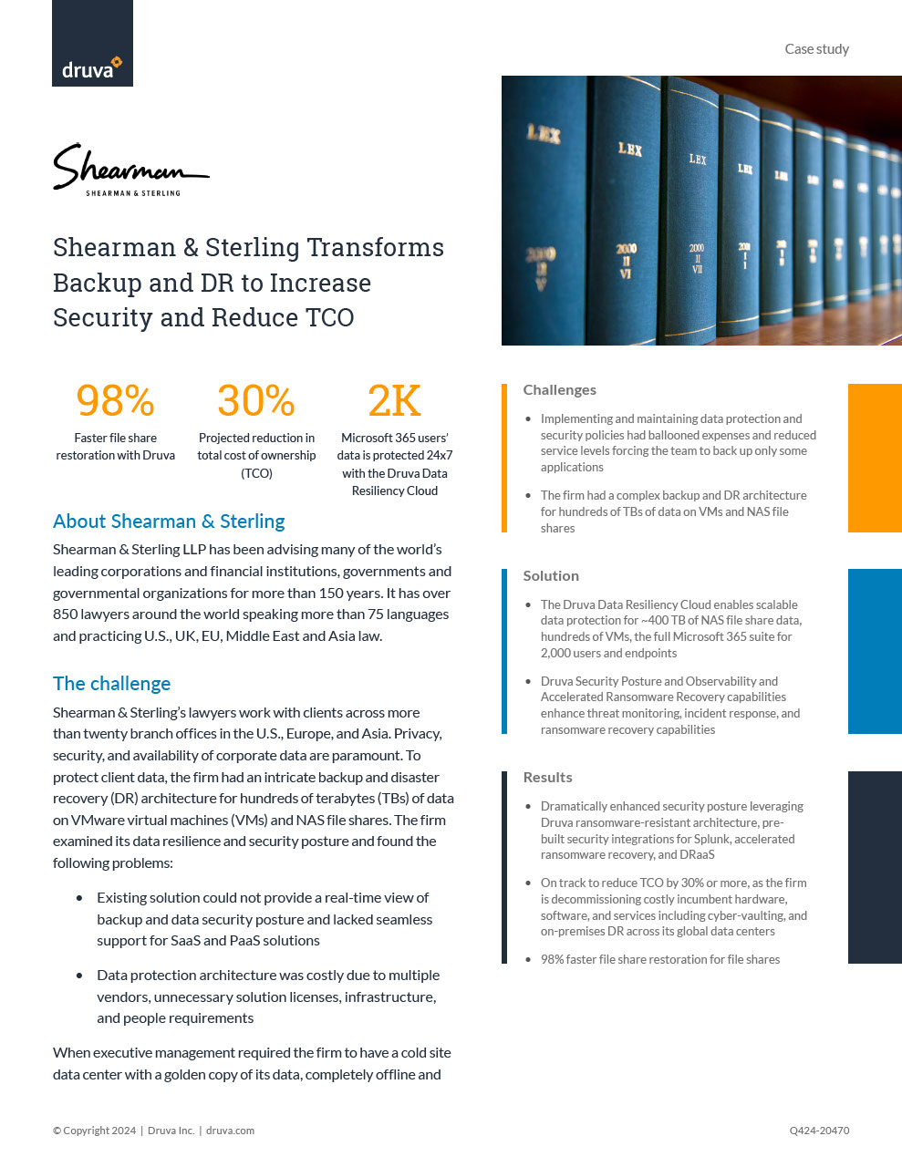 Shearman & Sterling Transforms Backup and DR to Increase Security and Reduce TCO