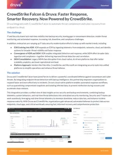 Security Integration Brief: CrowdStrike Falcon & Druva