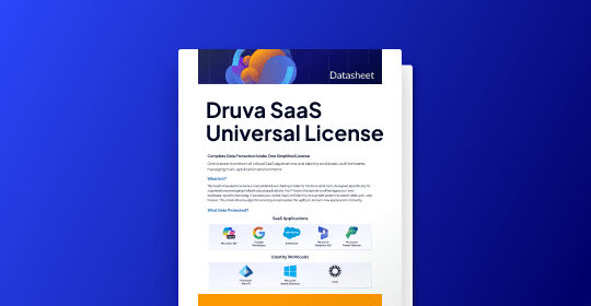 Druva SaaS Universal License 