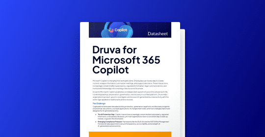 Druva for Microsoft 365 Copilot