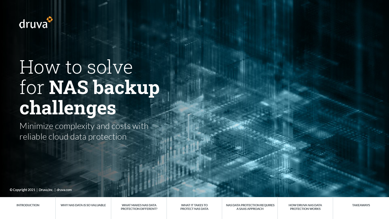How to solve for NAS backup challenges 