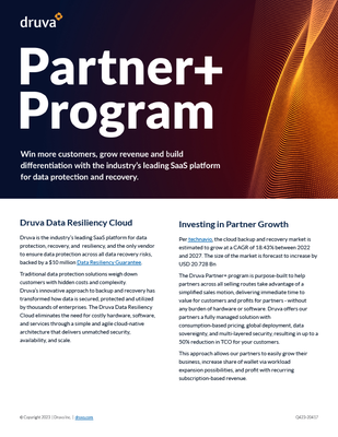 Druva Partner+ Program Guide