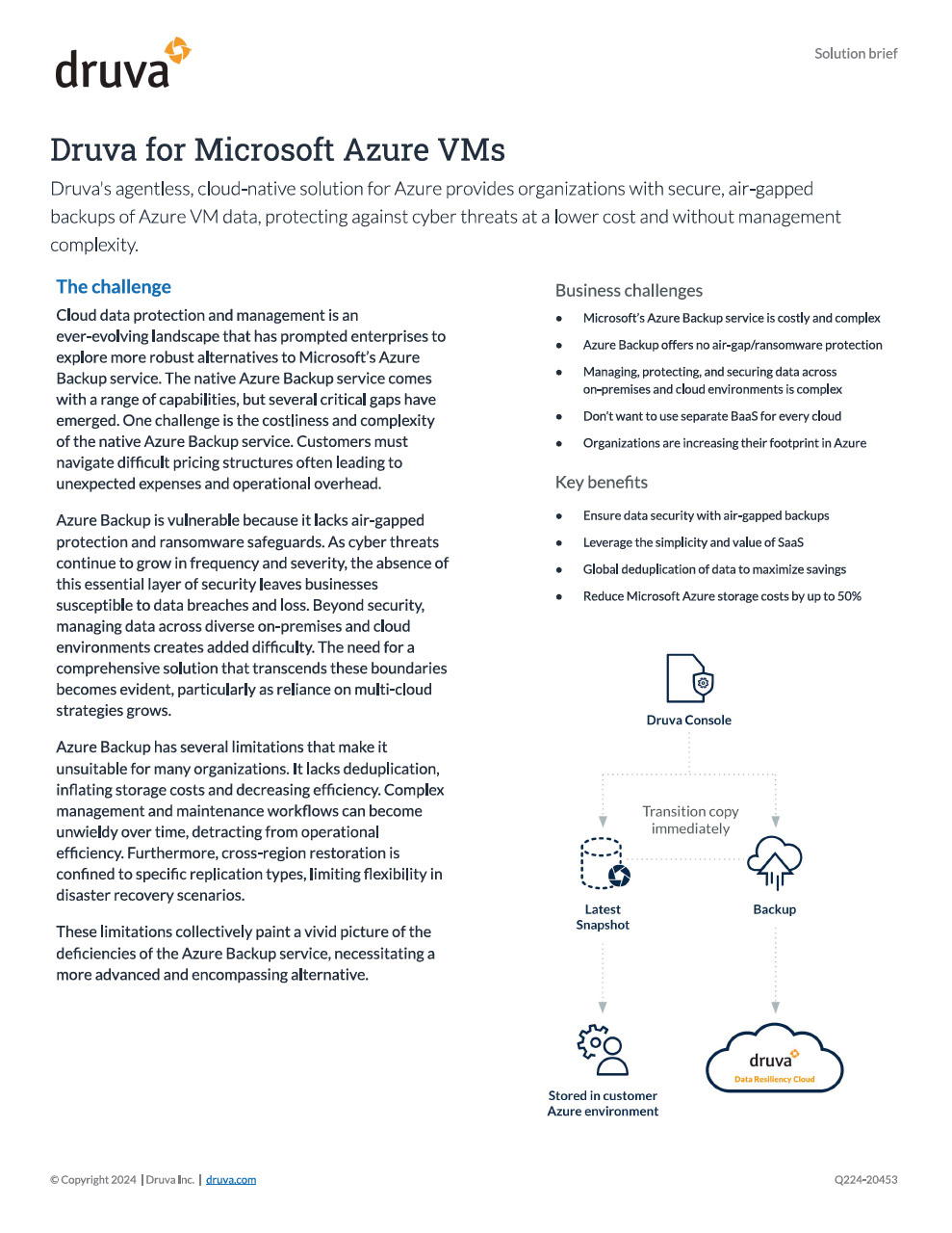 Druva for Microsoft Azure VMs