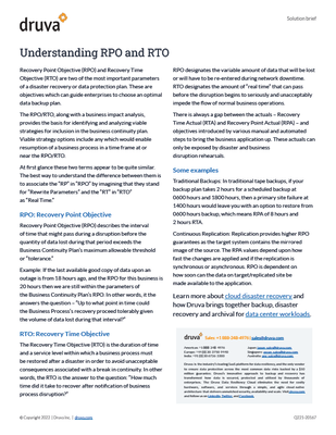 Understanding RPO and RTO