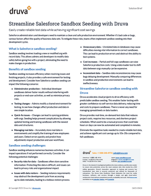 Streamline Salesforce Sandbox Seeding with Druva