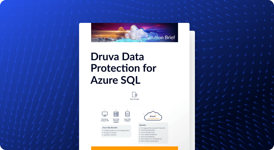 Druva Data Protection for Azure SQL