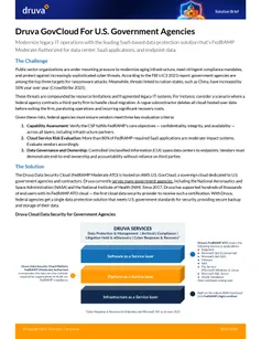 Druva GovCloud For U.S. Government Agencies