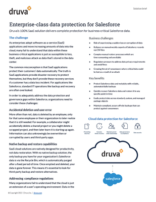 Enterprise-class data protection for Salesforce