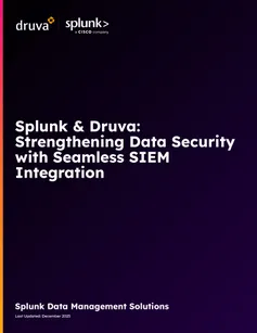 Splunk & Druva: Strengthening Data Security with Seamless SIEM Integration