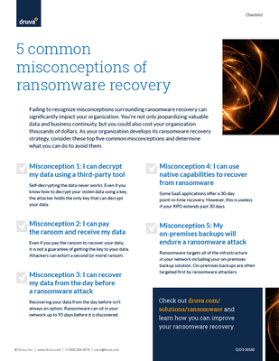 5 common misconceptions of ransomware recovery