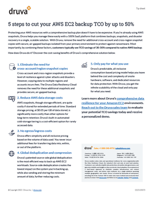 5 steps to cut AWS EC2 backup TCO 50%