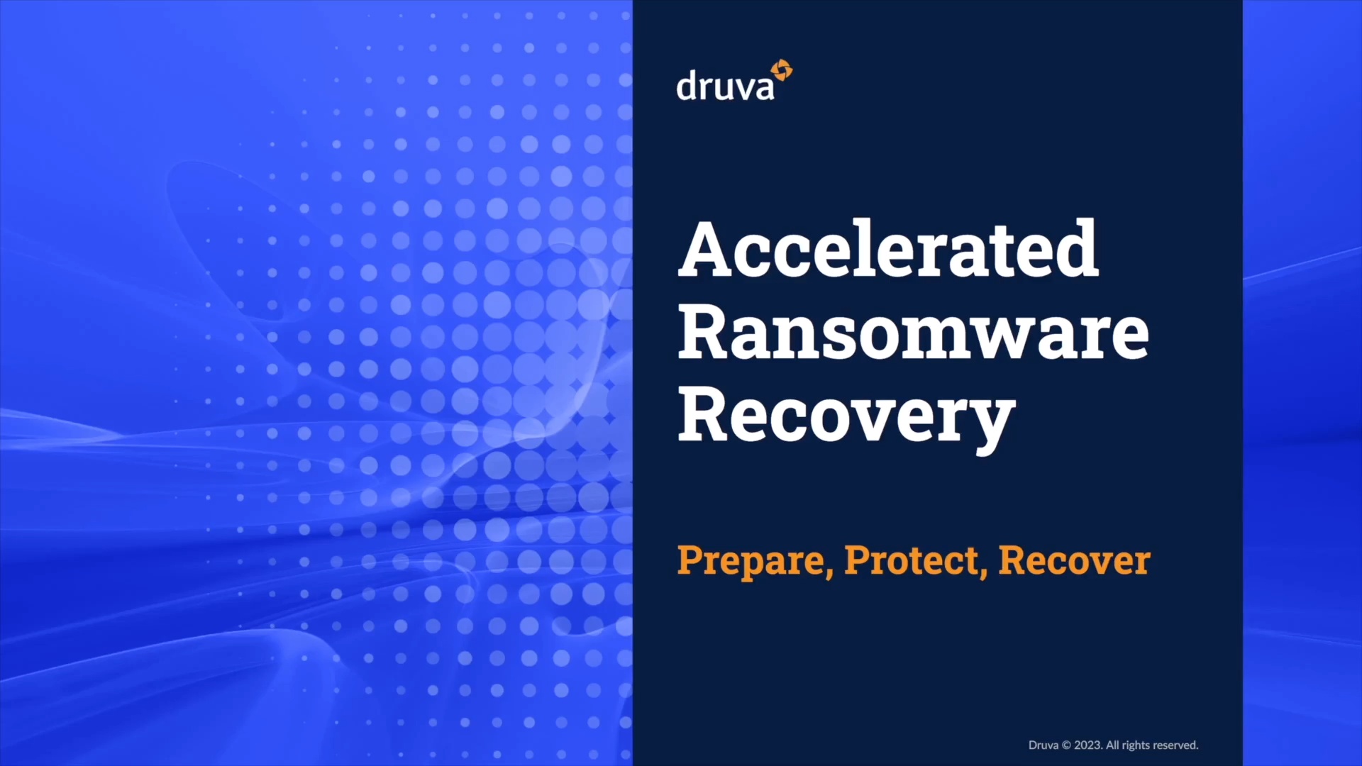 Accelerated Ransomware Recovery Demo
