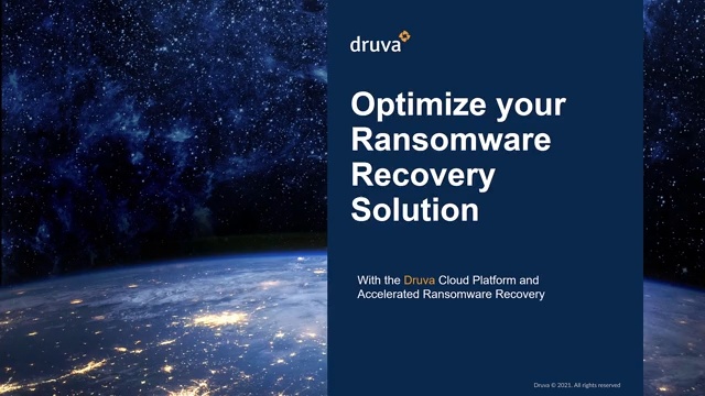 Optimize your ransomware recovery solution