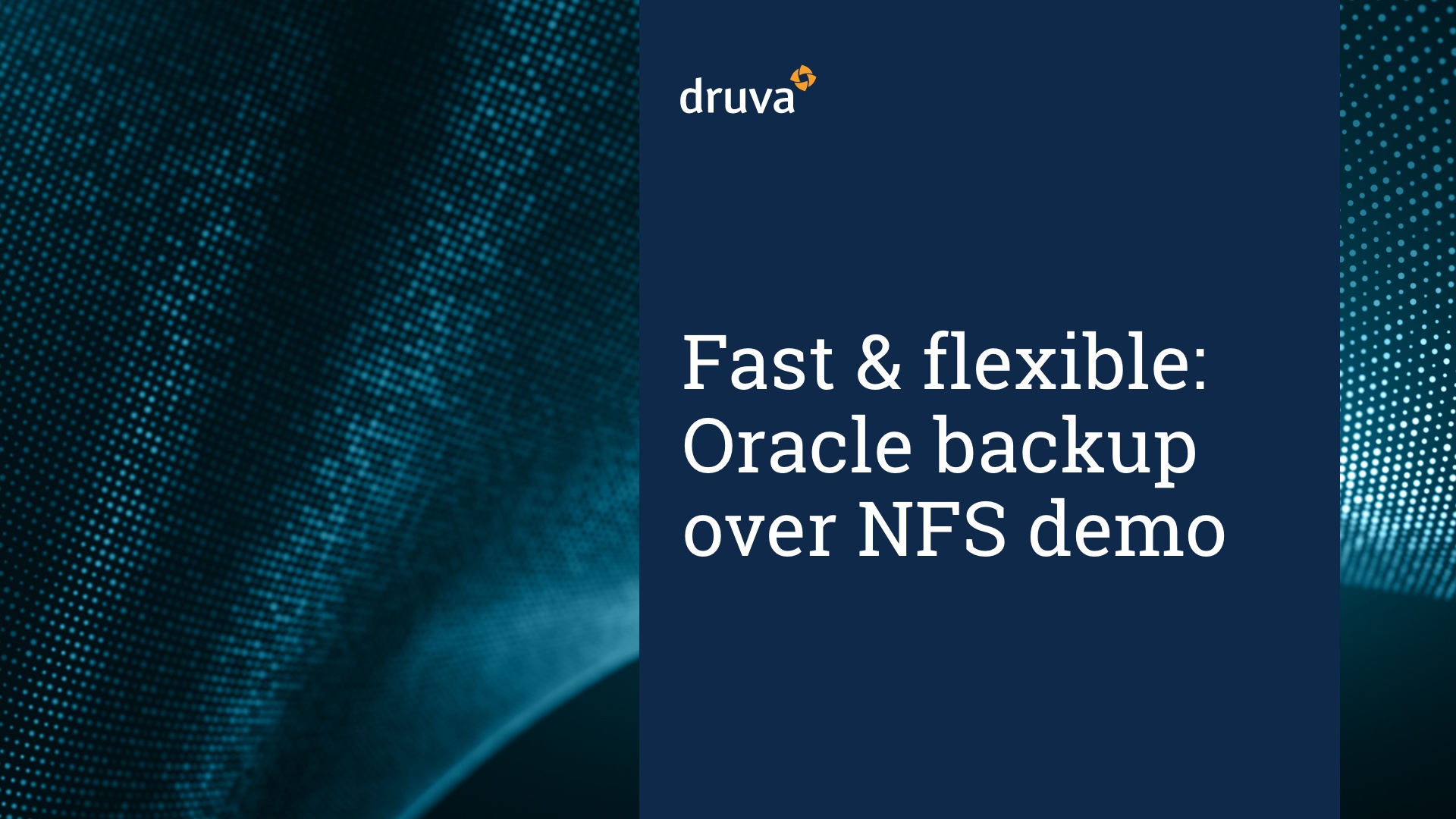 Oracle backup over NFS demo