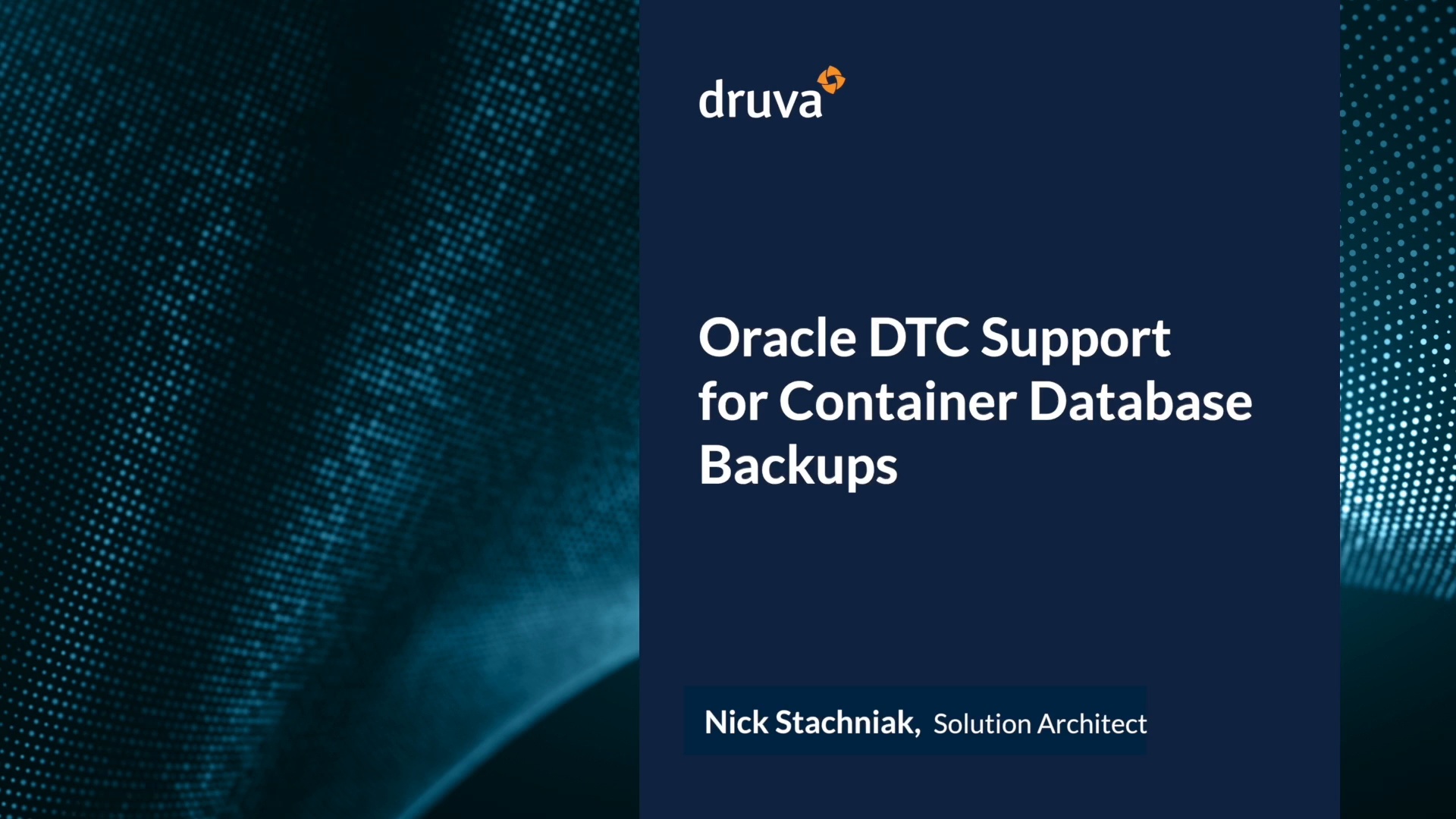 Soporte de Oracle 21C para copias de seguridad de bases de datos de contenedores