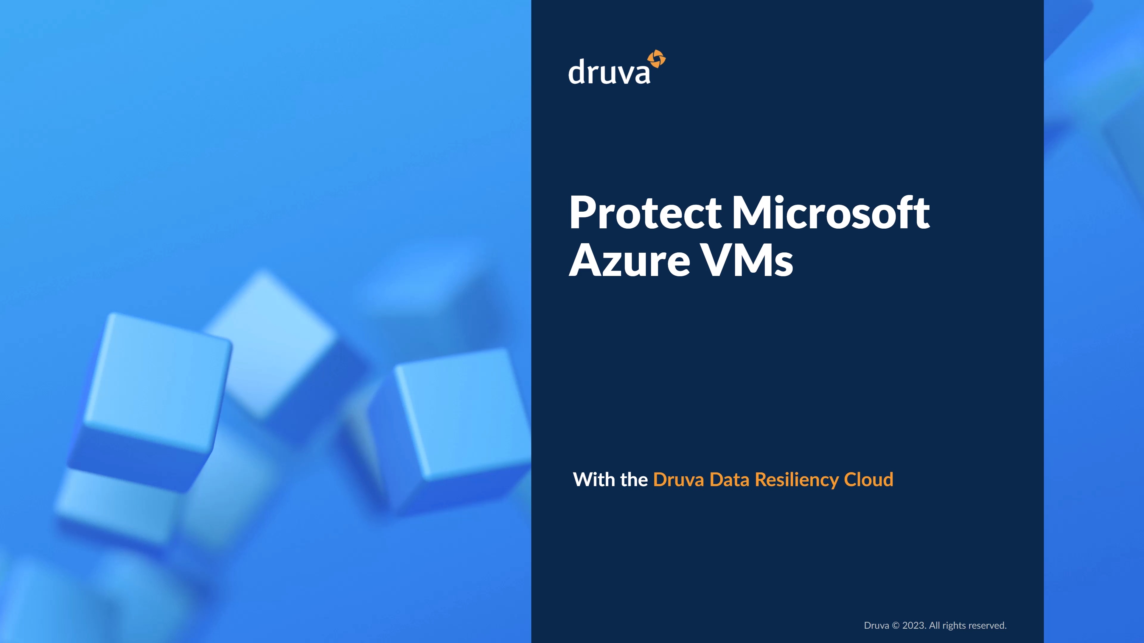 Demo: Druva for Microsoft Azure VMs