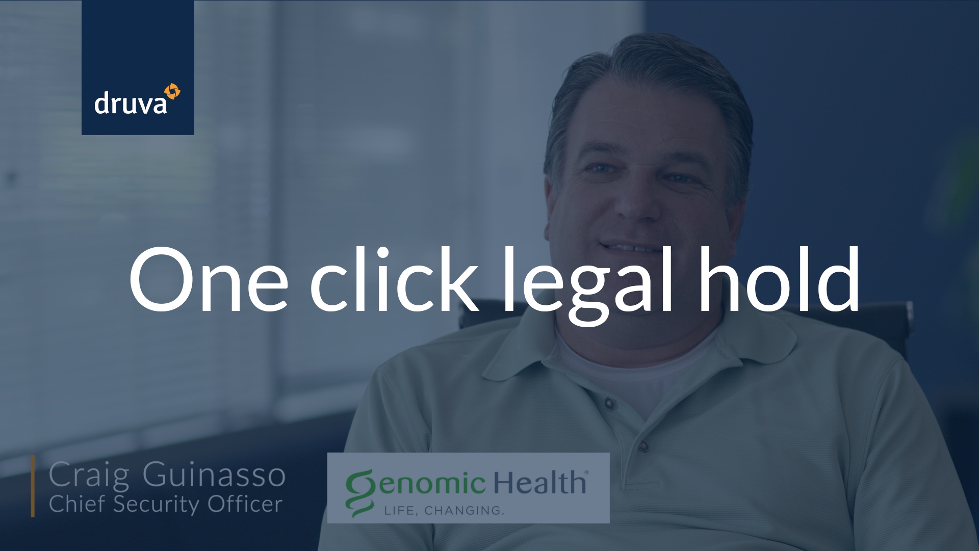 One click legal hold for Genomic Health